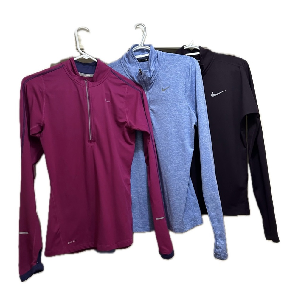 Nike Women's Long Sleeve Tops - Pink, Blue, Black